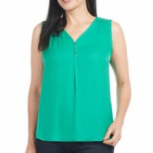 Hilary Radley Sleeveless Green Top